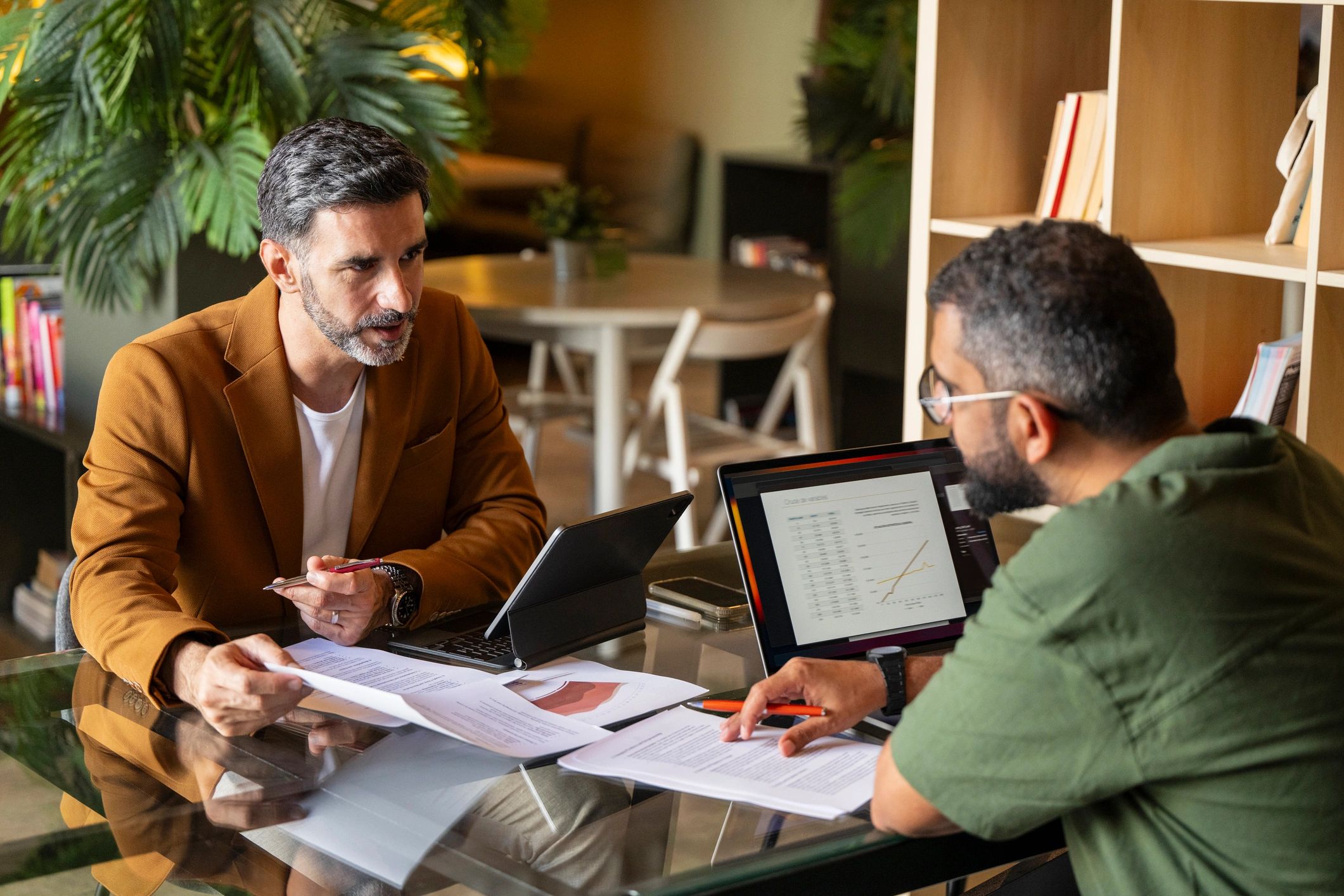 Mortgage consultation meeting at a desk